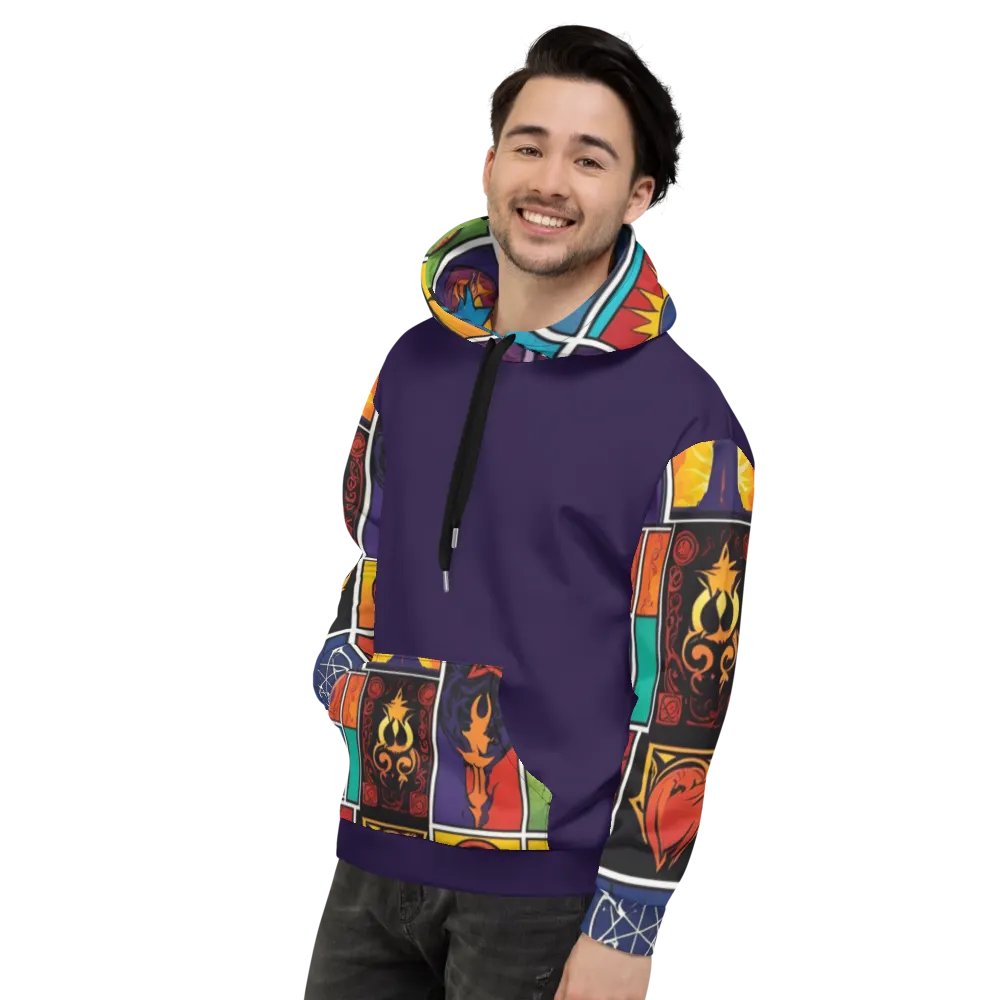 Purple & Multi Symbology Hoodie product image (7)