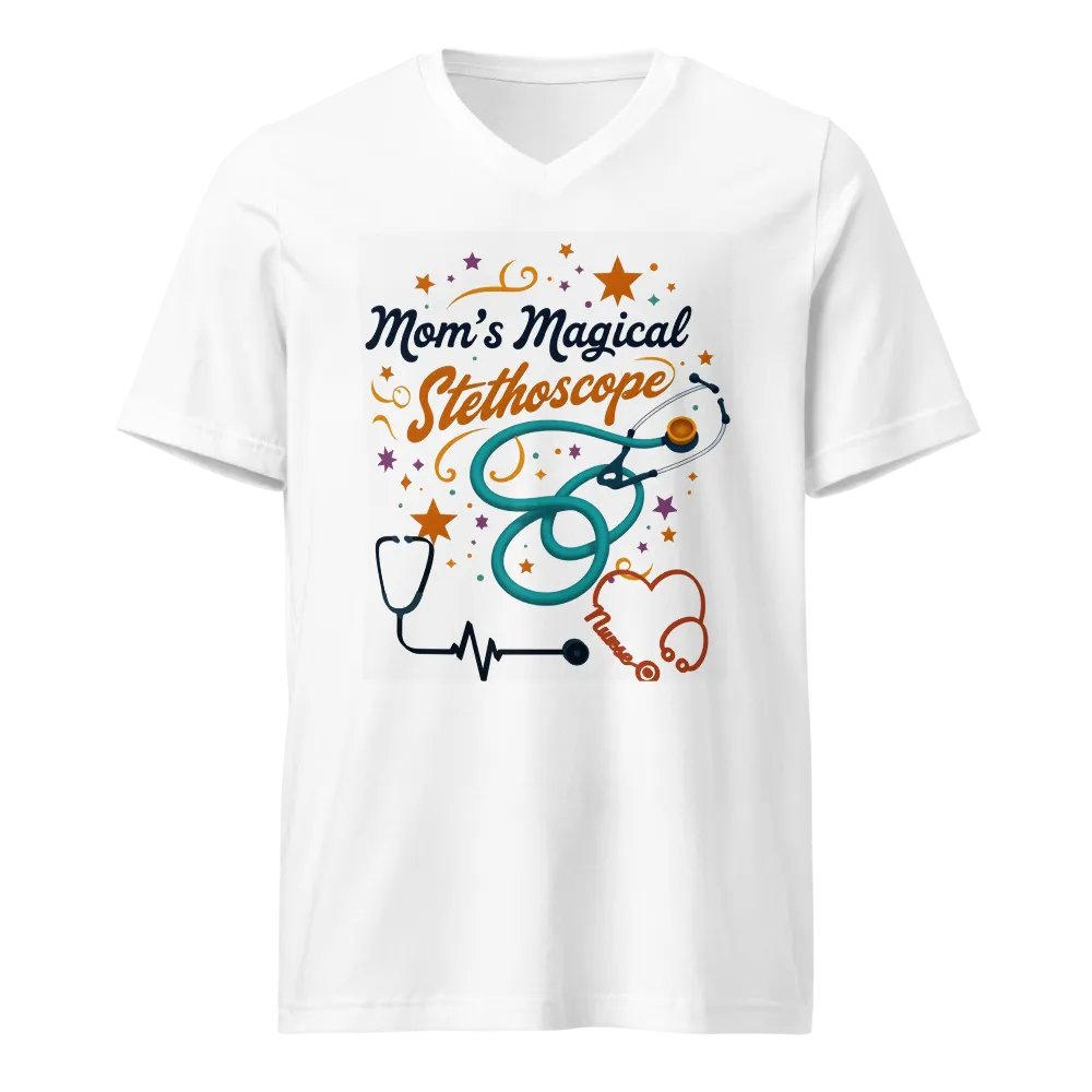 Mom's Magical Stethoscope V-Neck Tee product image (1)