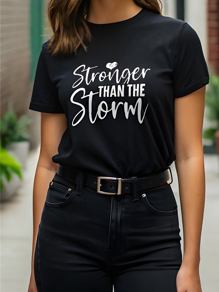 Stronger Than The Storm - Women's Black T-Shirt product image (1)
