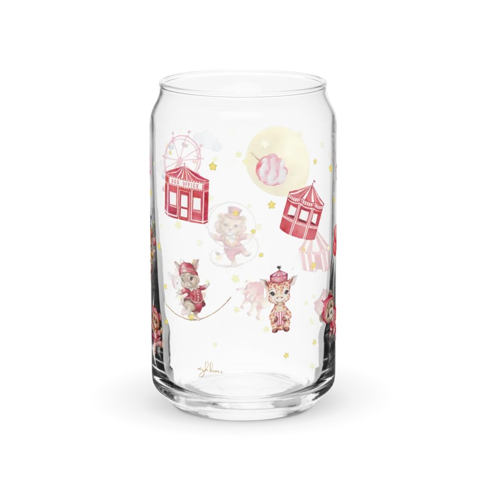 Midnight Circus Montage Glass Can | 16oz – Unique & Whimsical Drinkware product image (8)