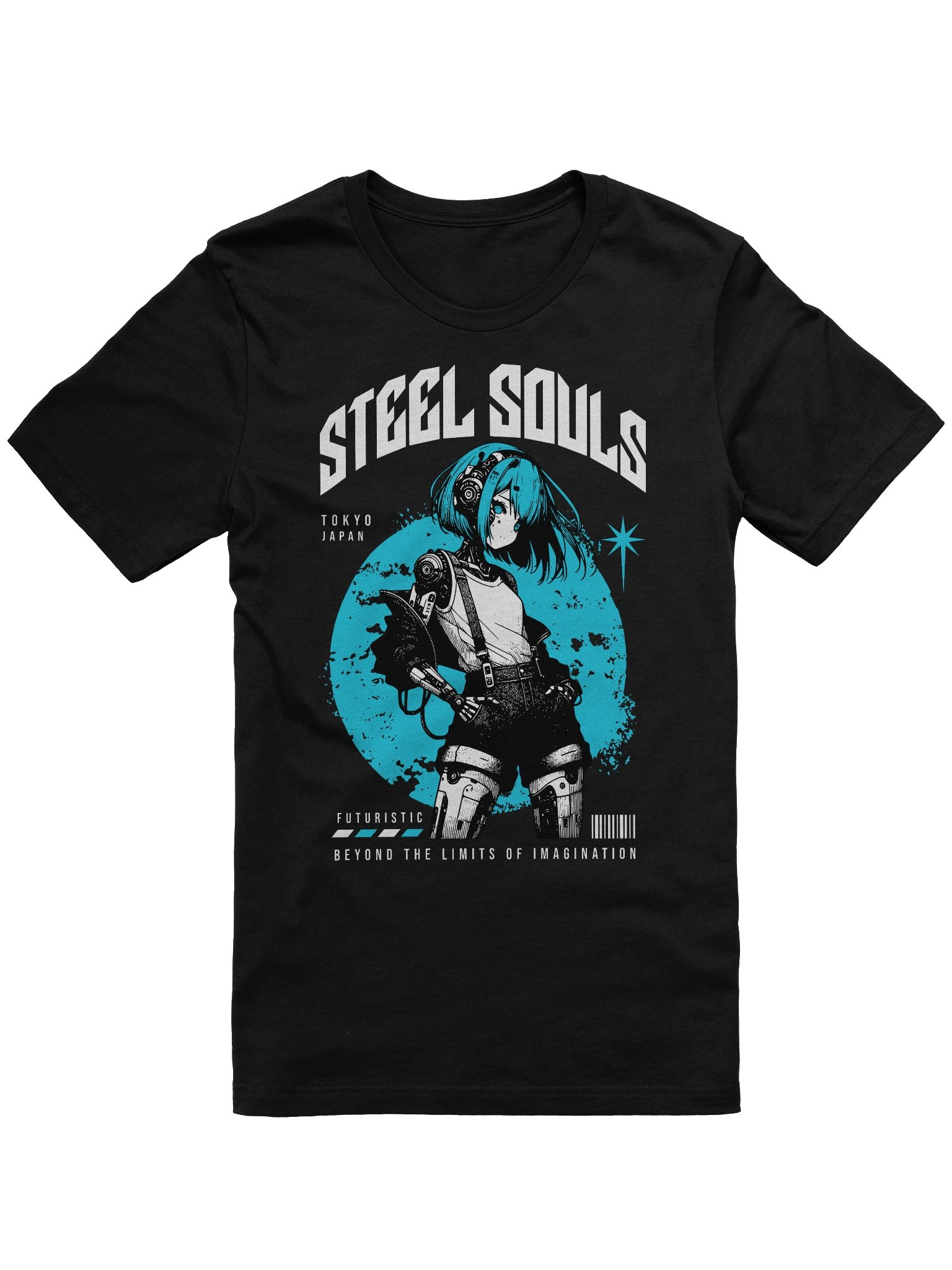 Trendy Anime Girl Cyborg Aesthetic T-Shirt for Manga Fans product image (6)
