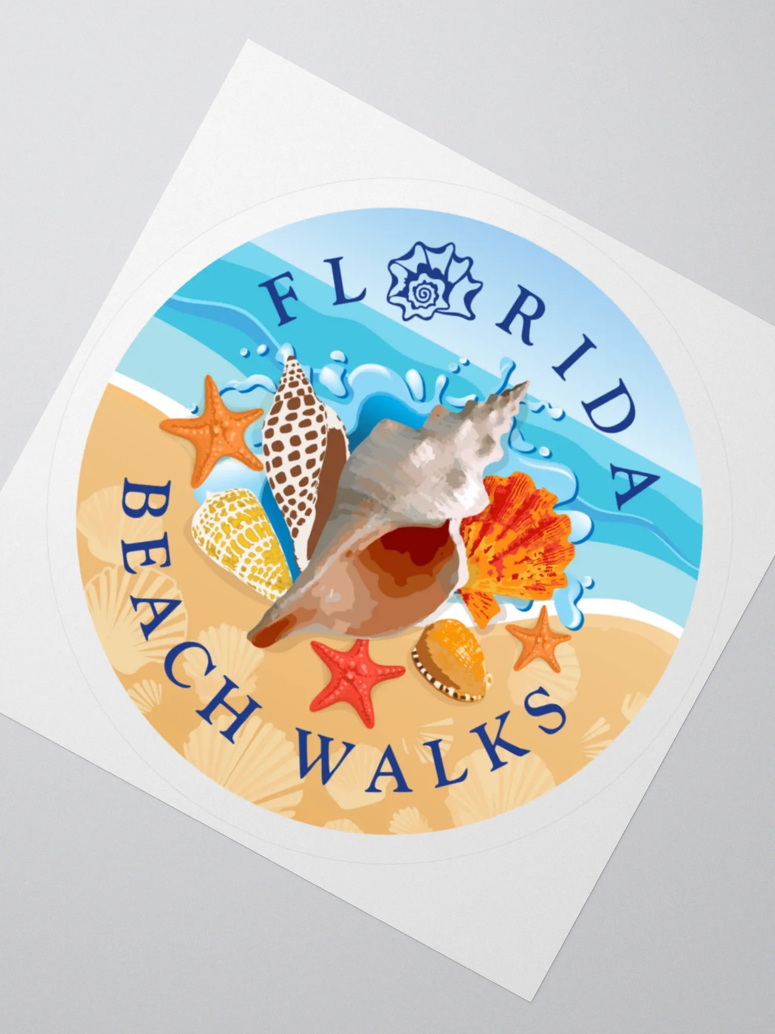 3" Sticker, Florida Beach Walks "Shells" product image (2)