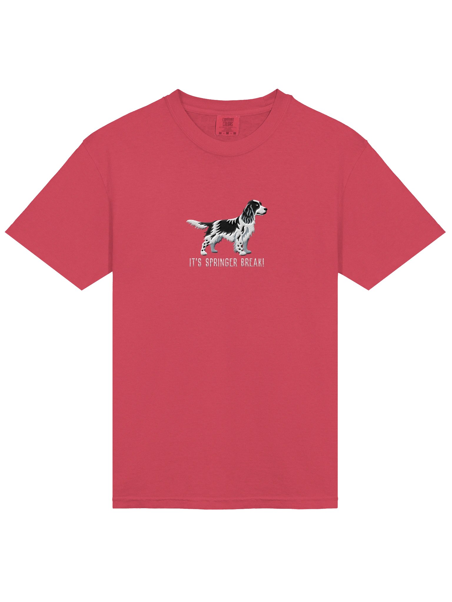 It's Springer Break T-Shirt(Embroidered) of a Springer Spaniel(Black & White) product image (6)