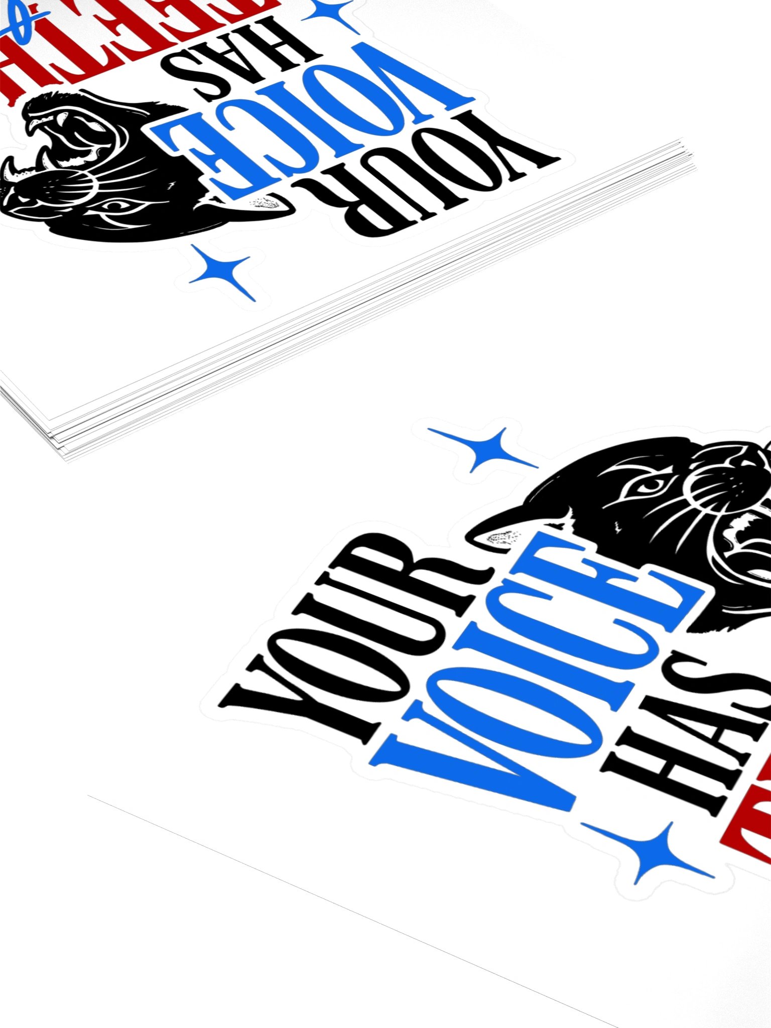 Your Voice Has Teeth Kiss Cut Sticker product image (4)