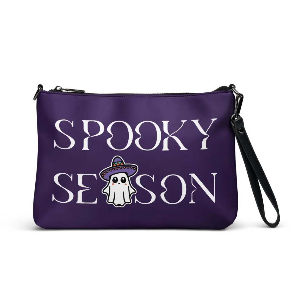 Spooky Season Sombrero Ghost Light Flip-Sided Faux Leather Crossbody Bag product image (1)