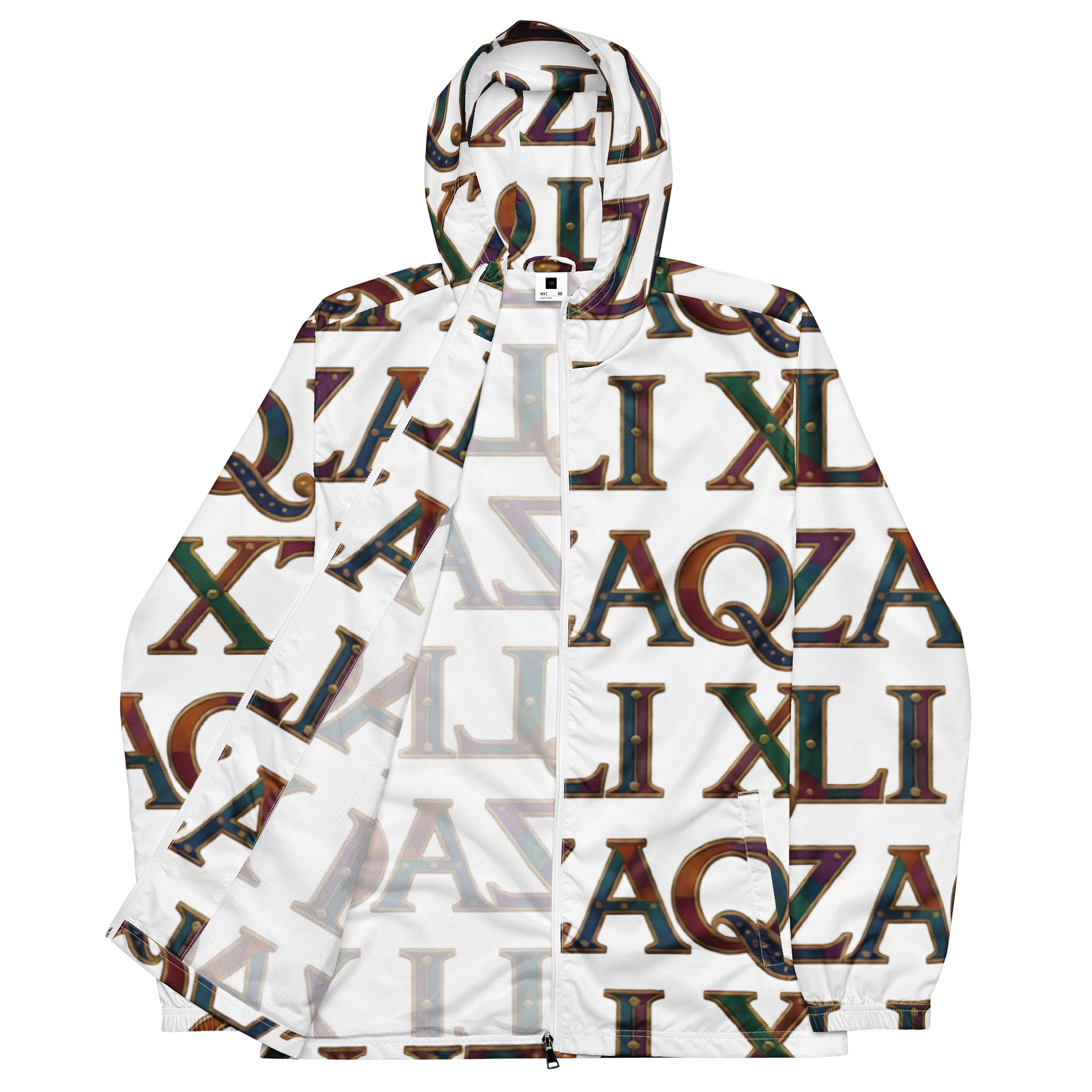 XZAQLI Men's Ivory Monogram Windbreaker product image (1)