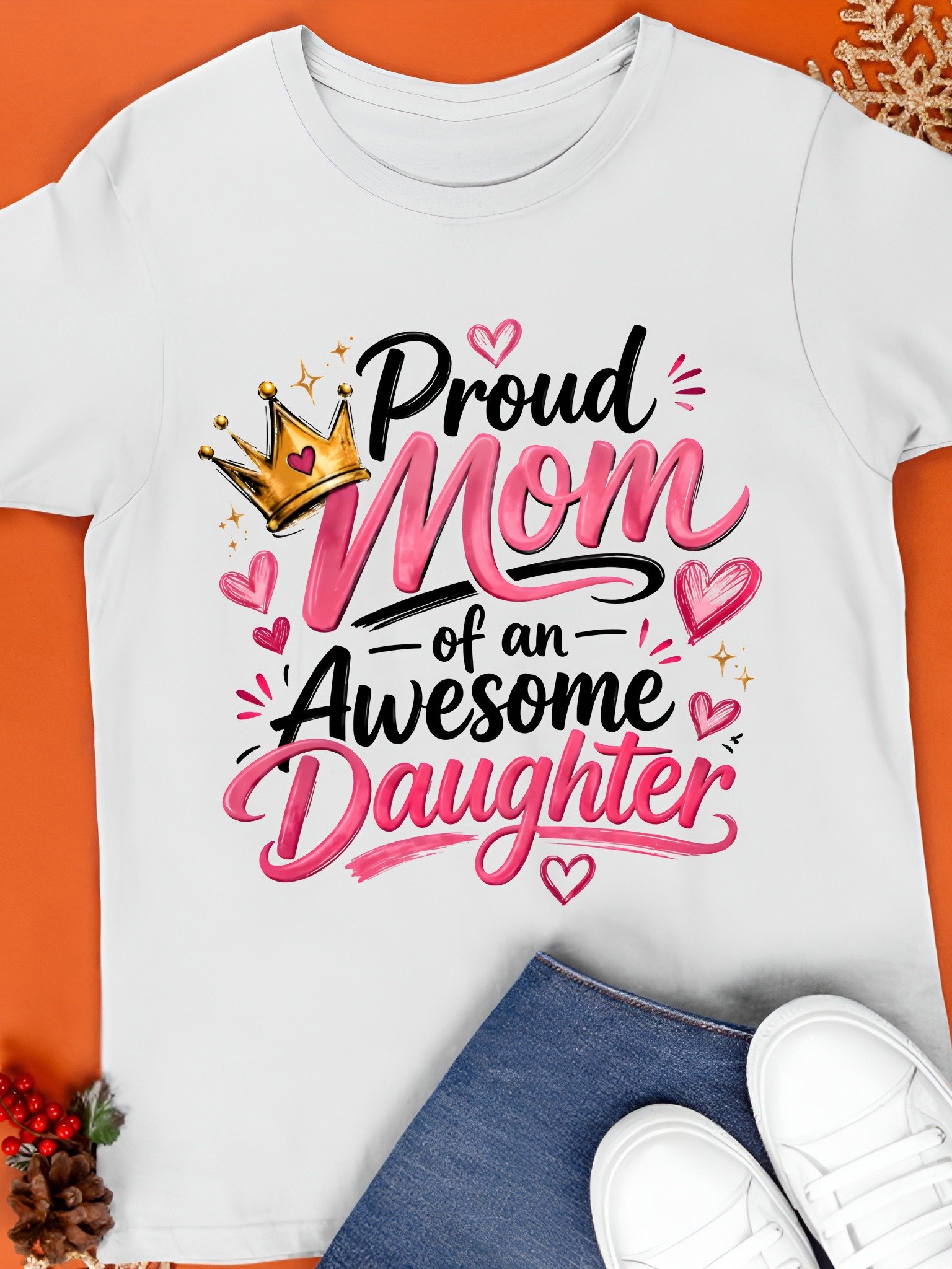 Proud Mom of an Awesome Daughter T-Shirt product image (1)