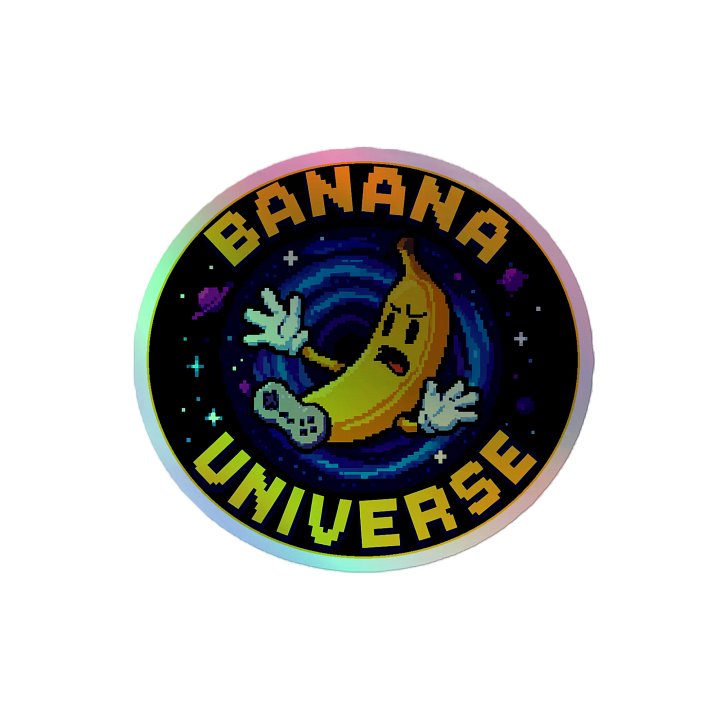 Banana Universe Logo Holographic Sticker product image (2)