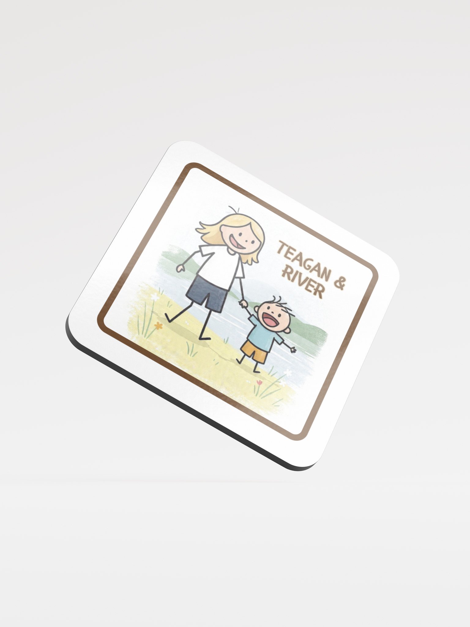 Teagan & River Personalized Cork Coaster product image (1)