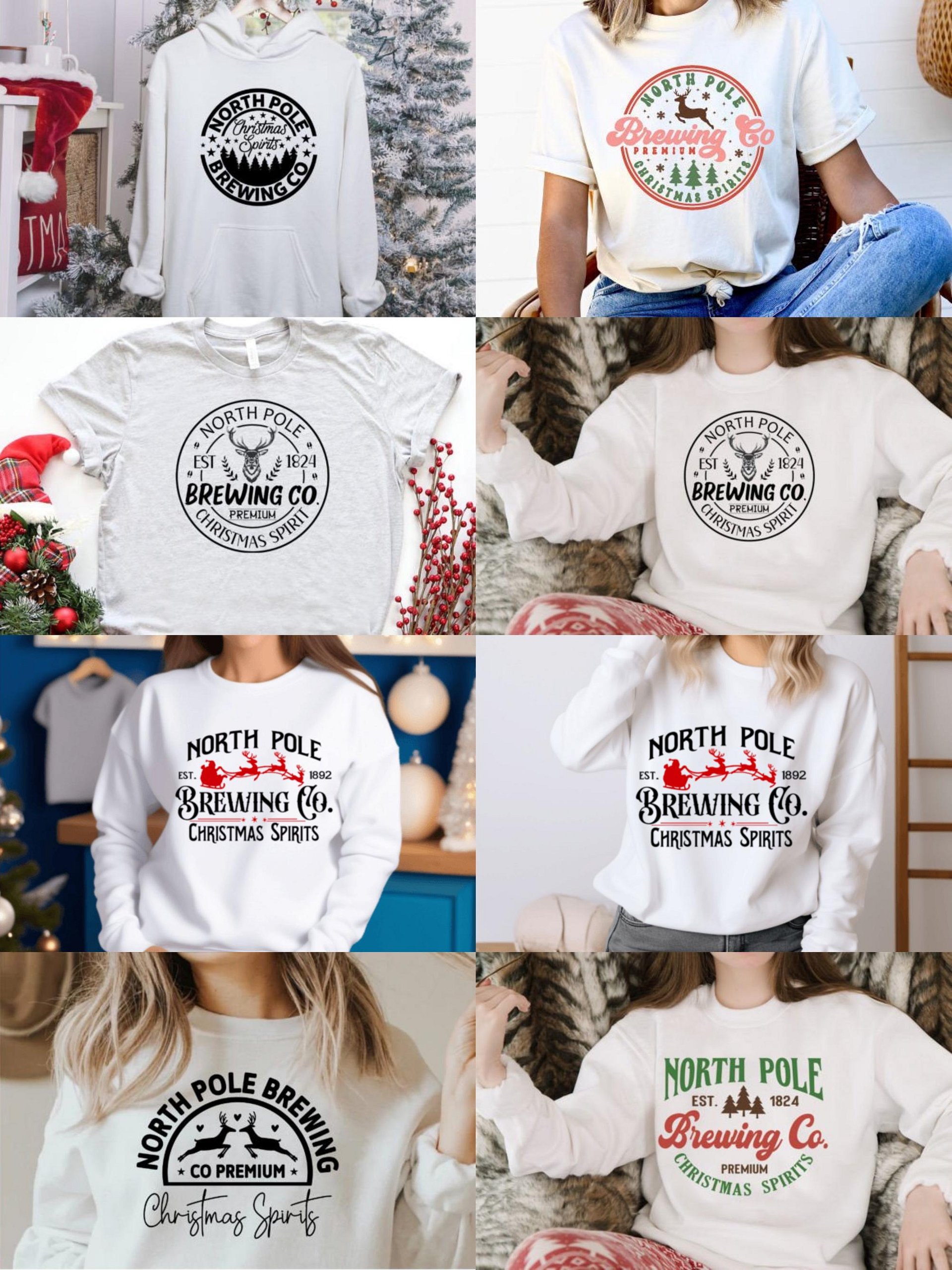 North Pole Brewing Co SVG PNG Christmas Shirt Christmas Vibes Funny Christmas product image (11)