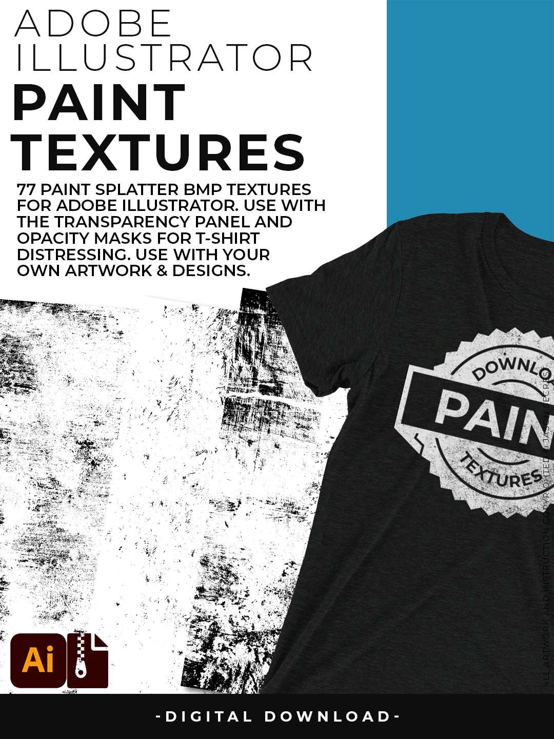 Complete T-shirt Textures Bundle for Adobe Illustrator product image (4)