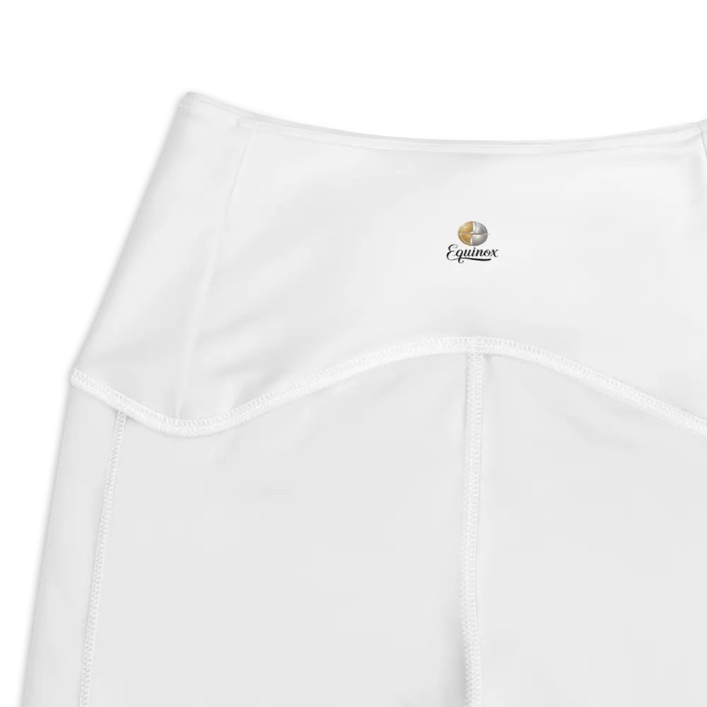 Equinox High-Waisted Leggings with Pockets - White, Exclusive Design product image (10)