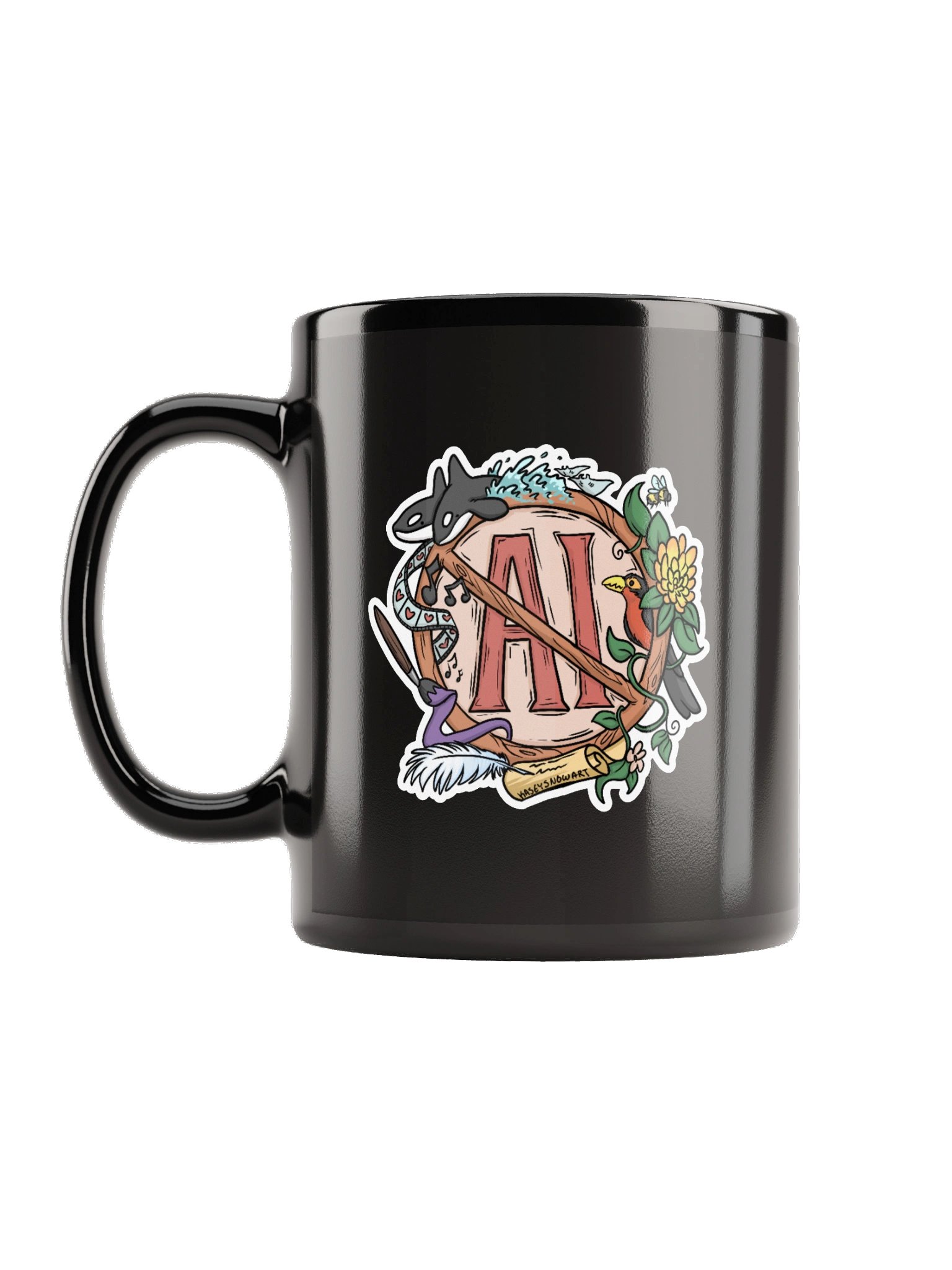 No AI Mug (Black) product image (1)