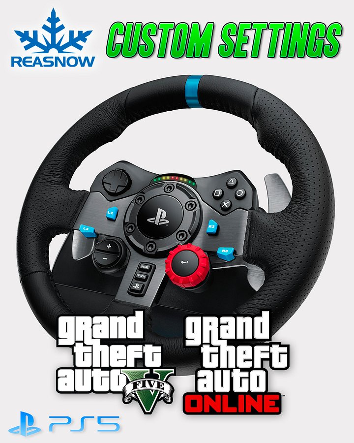 STEERING WHEEL CUSTOM SETTINGS FOR GTA 5 with REASNOW S1 product image (1)
