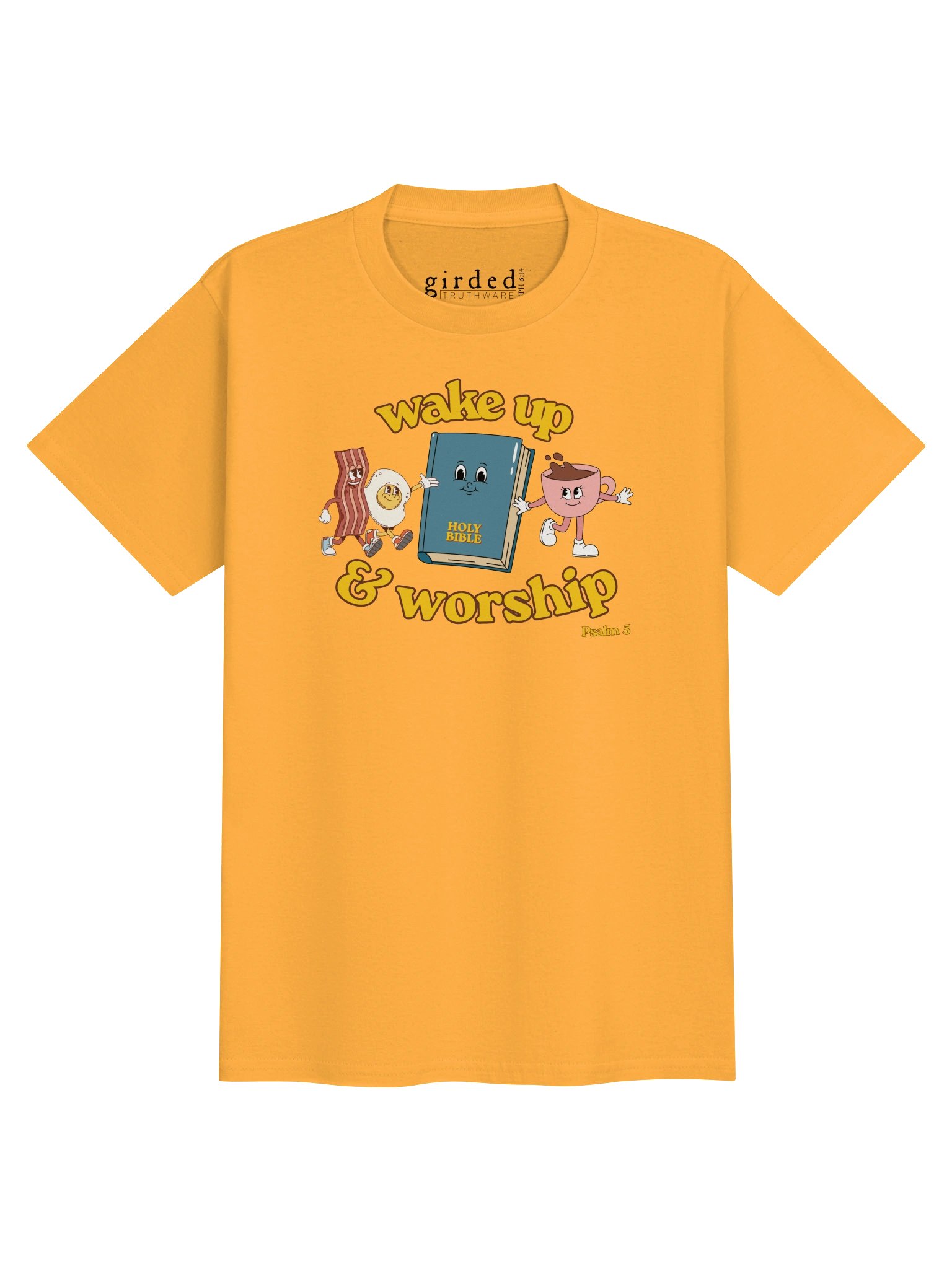 Wake Up & Worship Psalm 5 Retro Youth Tee product image (1)