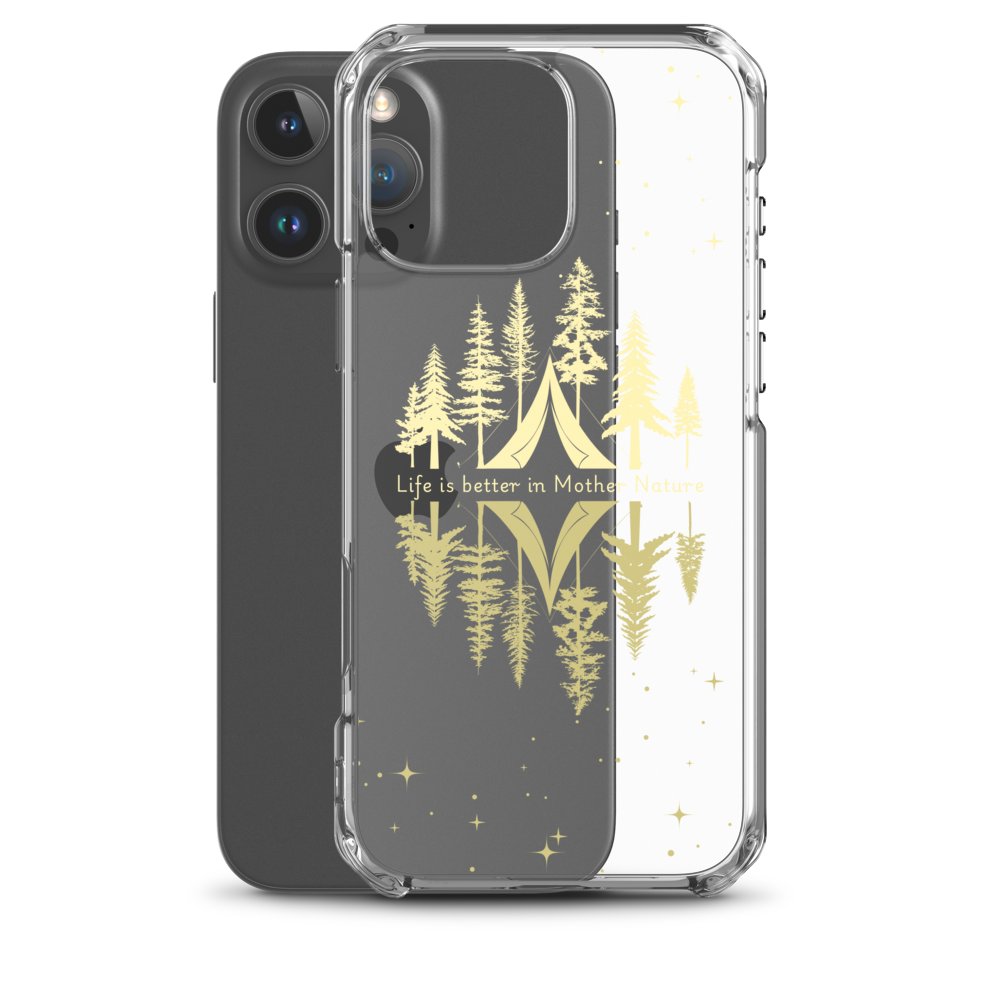 Life is better in Mother Nature Clear iPhone Case ( Side -Night- ) product image (2)