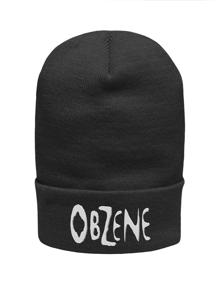 BLACK BEANIE EMBROIDERED LEGACY LOGO product image (1)