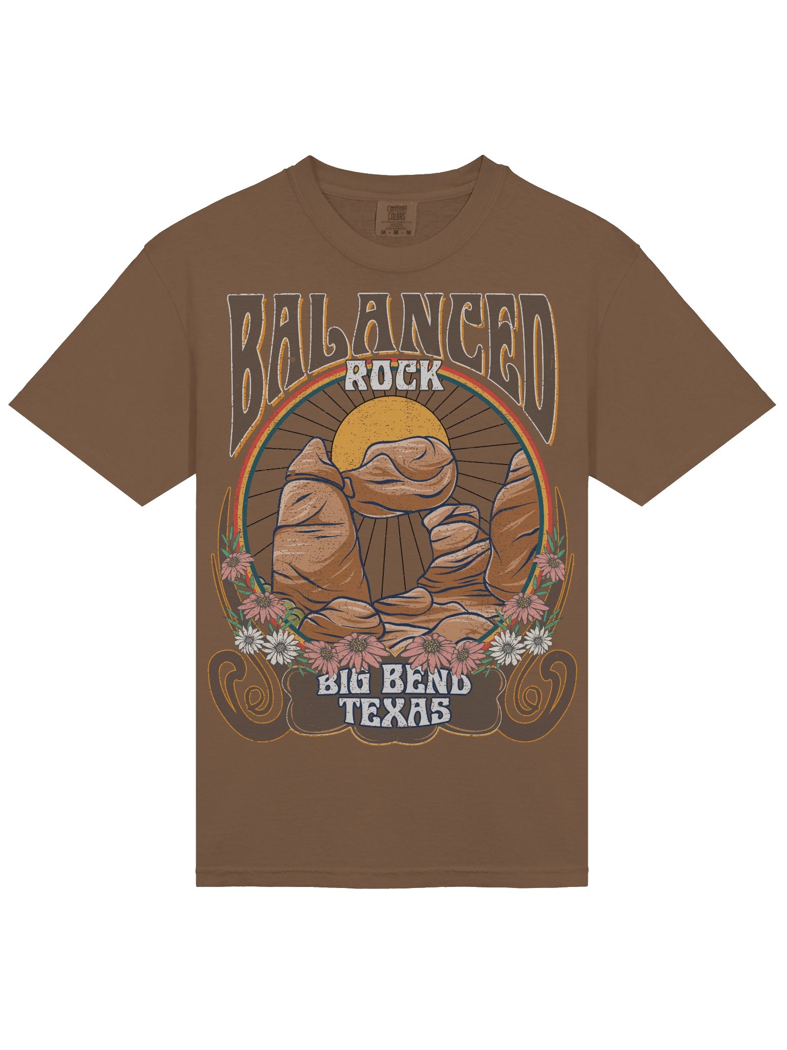 Balanced Rock Big Bend Texas Shirt – Vintage Desert Rock Formation Retro Sunset Tee product image (7)