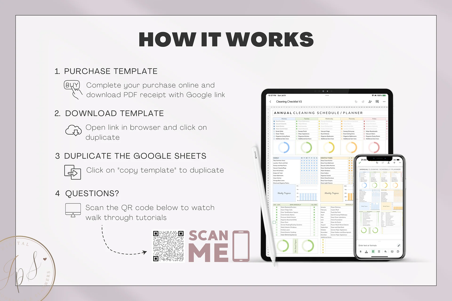 Comprehensive Cleaning Checklist Template - Google Sheets Template product image (6)