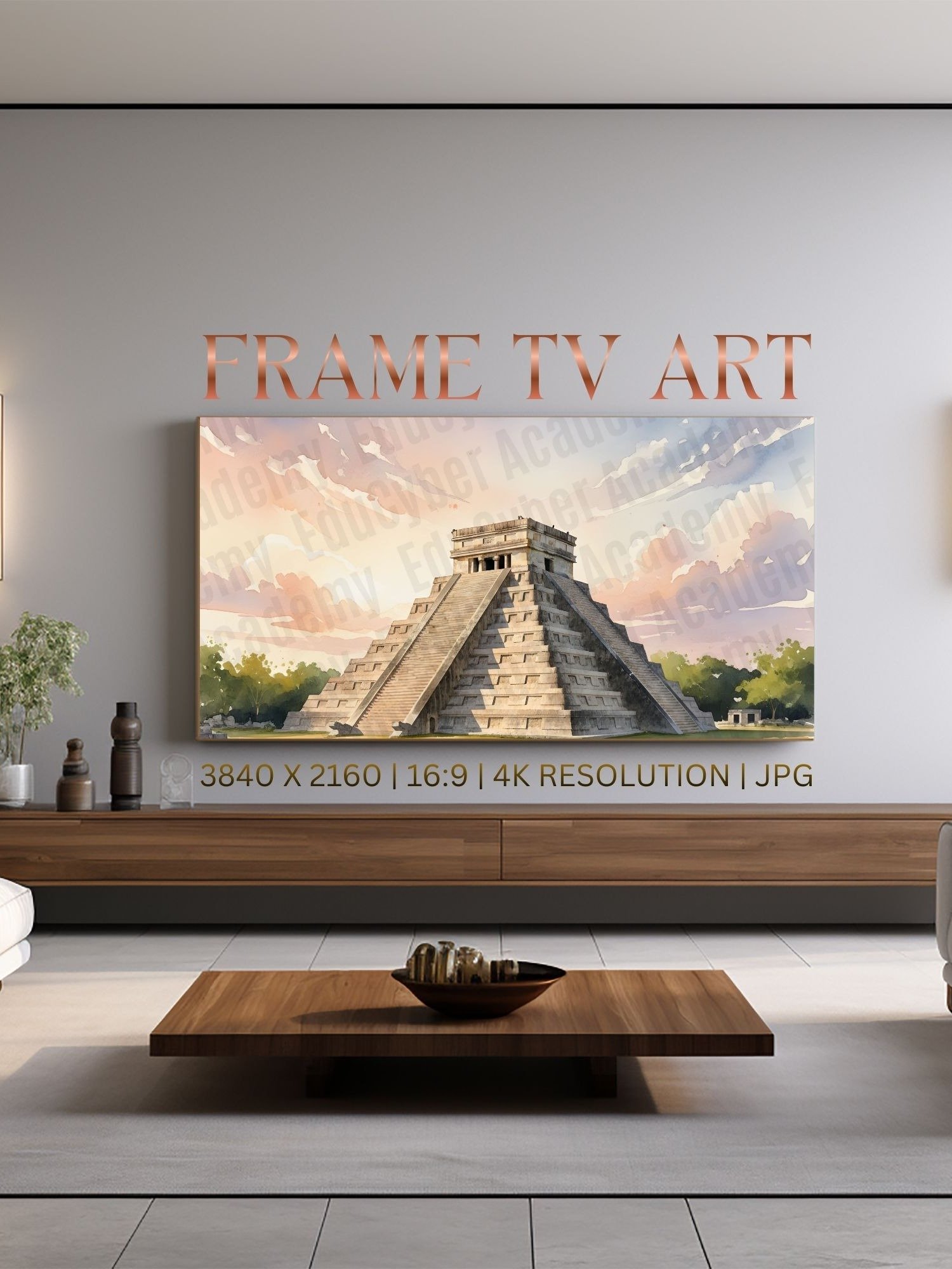 The Chichén Itzá in Yucatán, Mexico Frame TV Art, Desktop, and Laptop Wallpaper The New 7 Wonders of the World Chinenitza 4k Image product image (7)