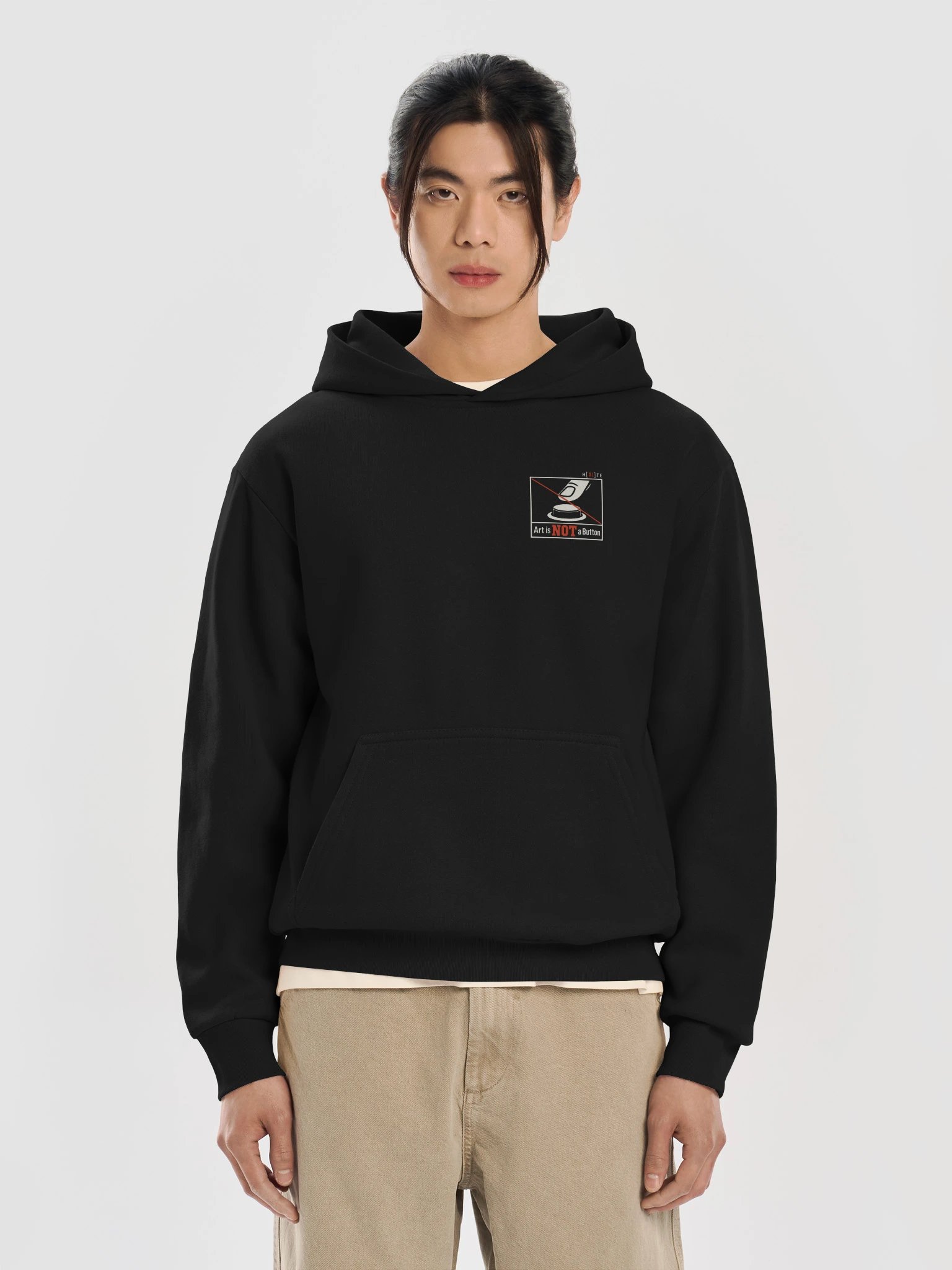 Art Is Not a Button: Broken Button | Pullover Hoodie product image (9)