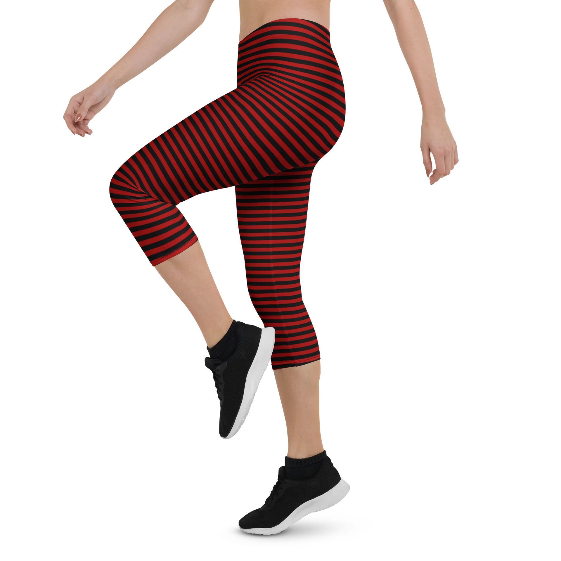 Red and Blaque Stripped Capri product image (4)