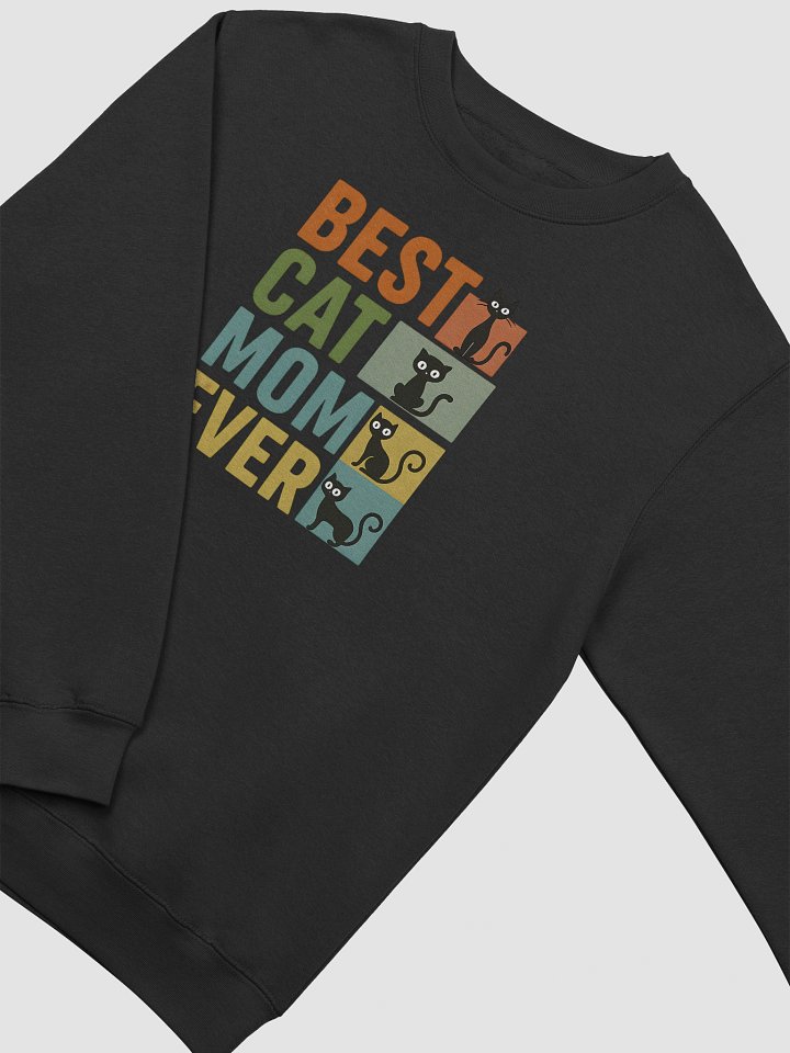 Best Cat Mom Ever Crewneck Sweatshirt – Retro Cat Lover Gift for Women product image (2)
