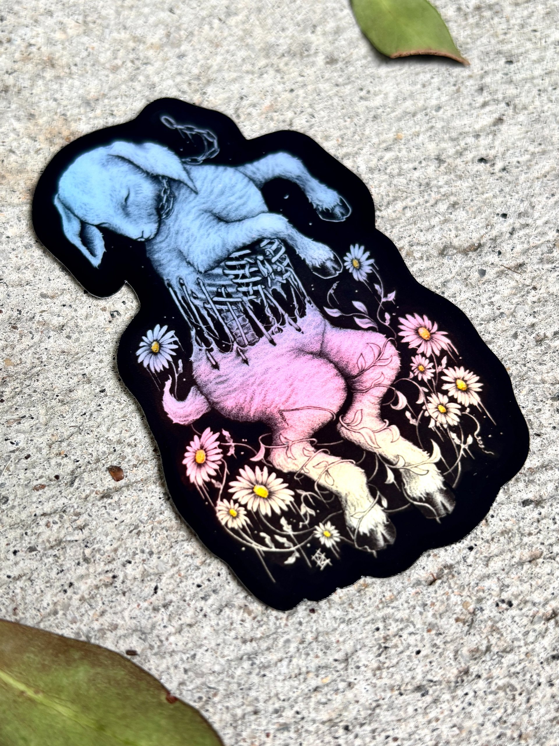 Holographic Pushing Up Daisies Vinyl Sticker product image (2)