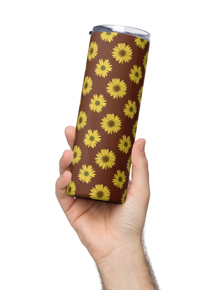 “Helianthus Sunflower Polka Dot” 20-ounce Stainless Steel Tumbler with Straw product image (2)
