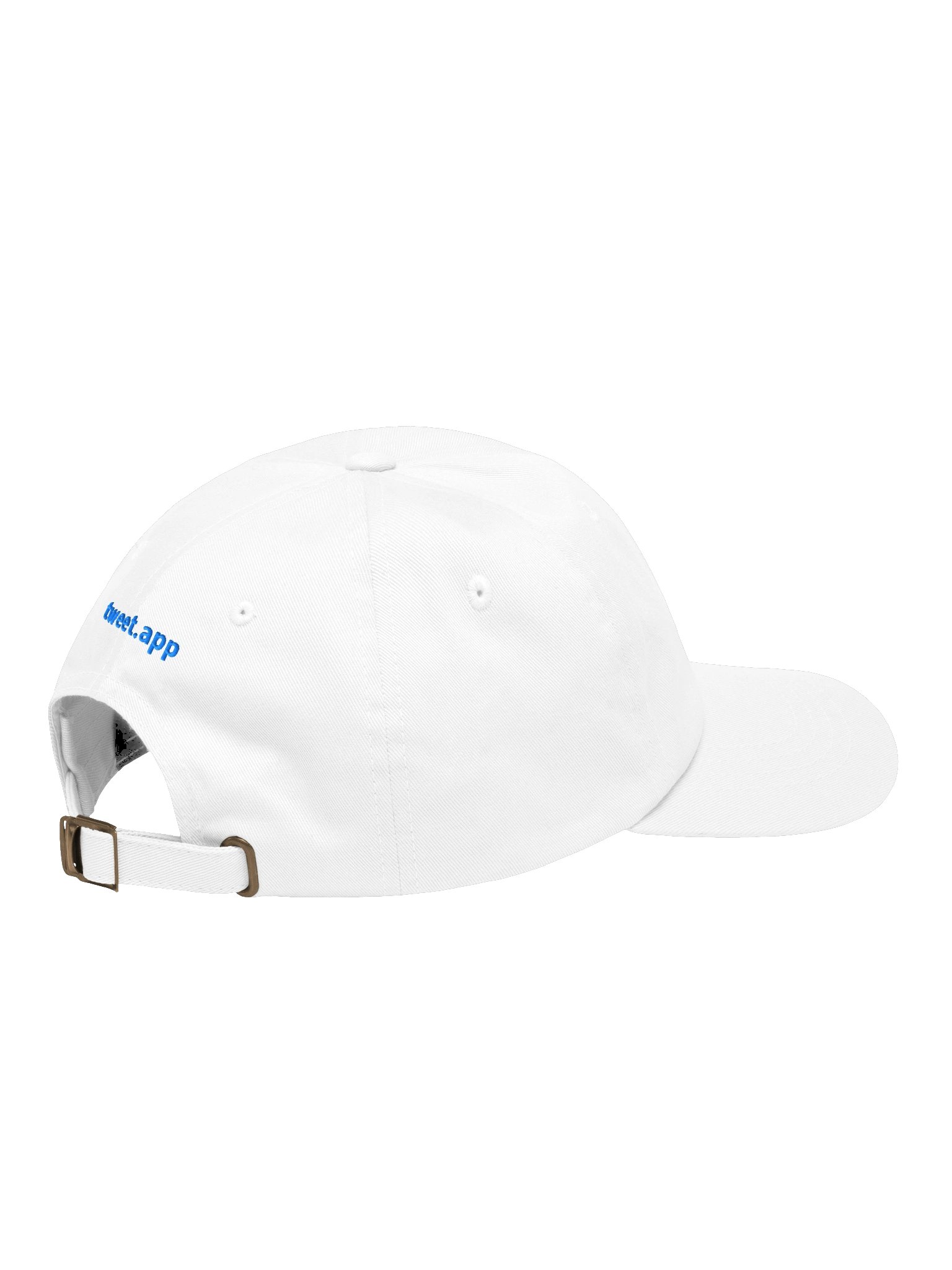 White Hat: Tweet Blue Logo + Name, Embroidered Classic (vertical) product image (4)