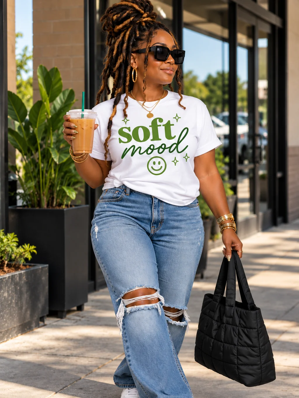 Soft Mood Graphic T-Shirt | Pretty Pothead product image (2)