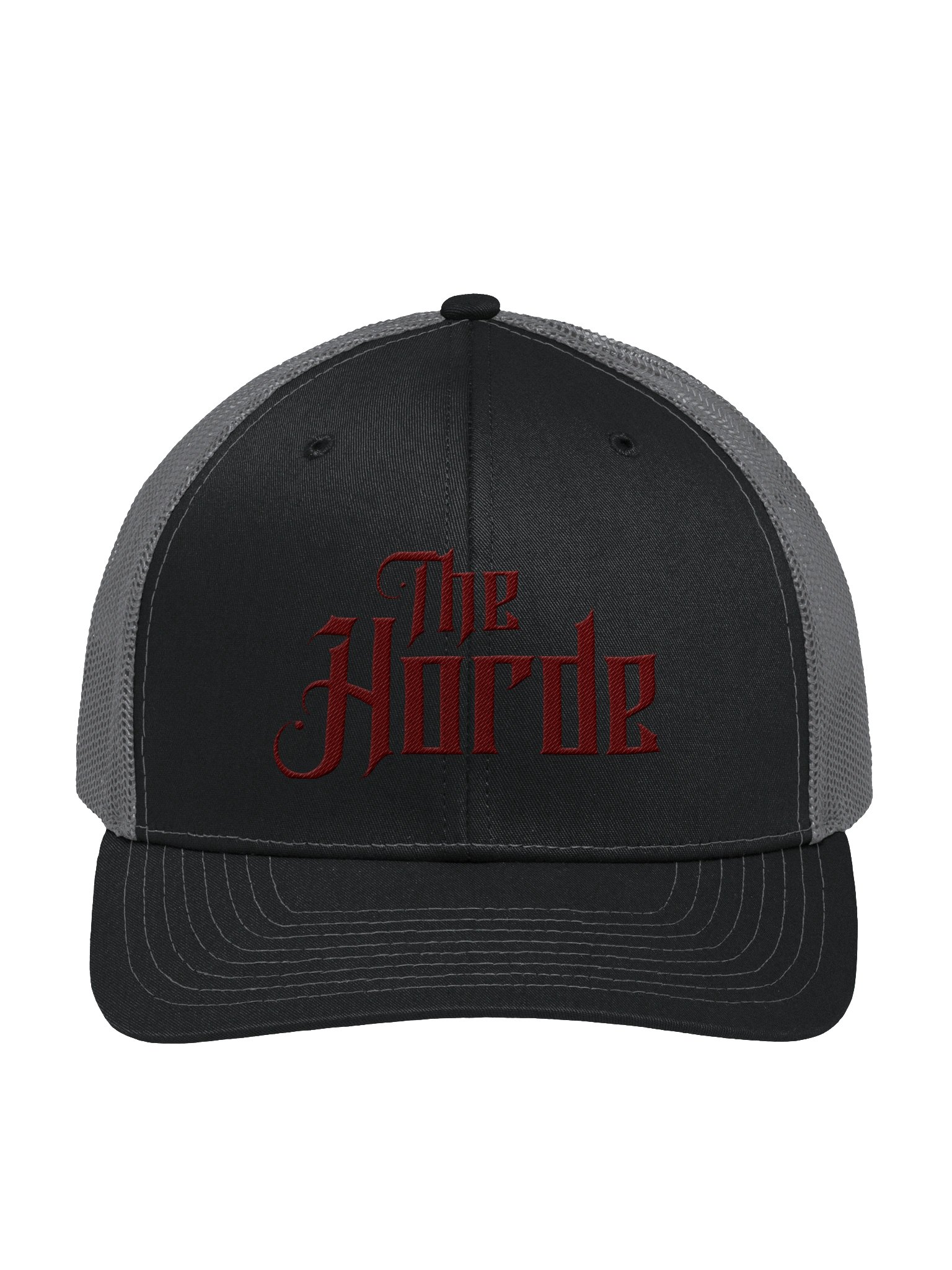 Red lettered horde trucker snapback product image (3)