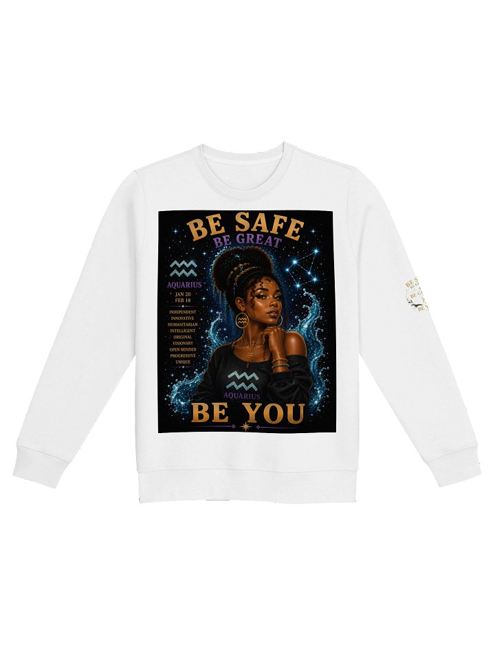 Aquarius For the visionaries. Innovative. Independent. Humanitarian. Aquarius isn’t afraid to think differently. 🌊 Be Safe. Be Great. Be You. product image (3)