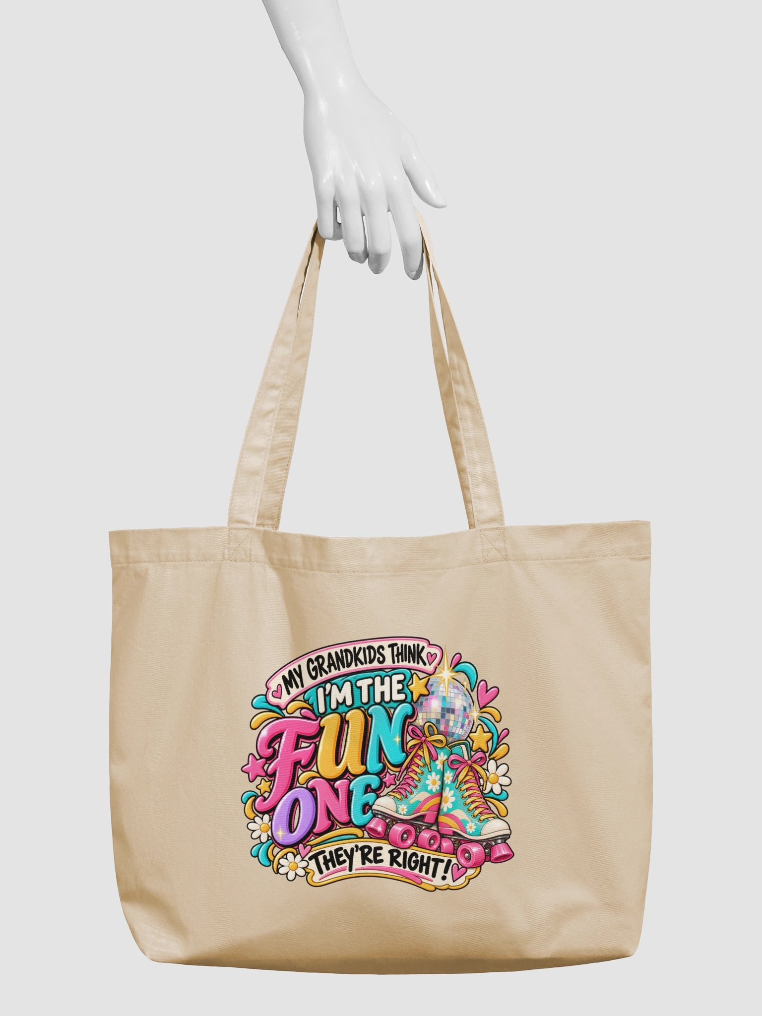 My Grandkids Think I'm the Fun One Grandma Tote Bag product image (3)