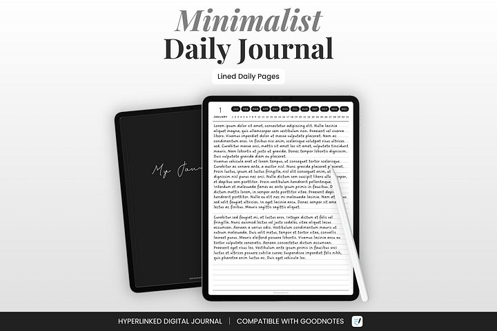 Digital Lined Journal - Black product image (1)