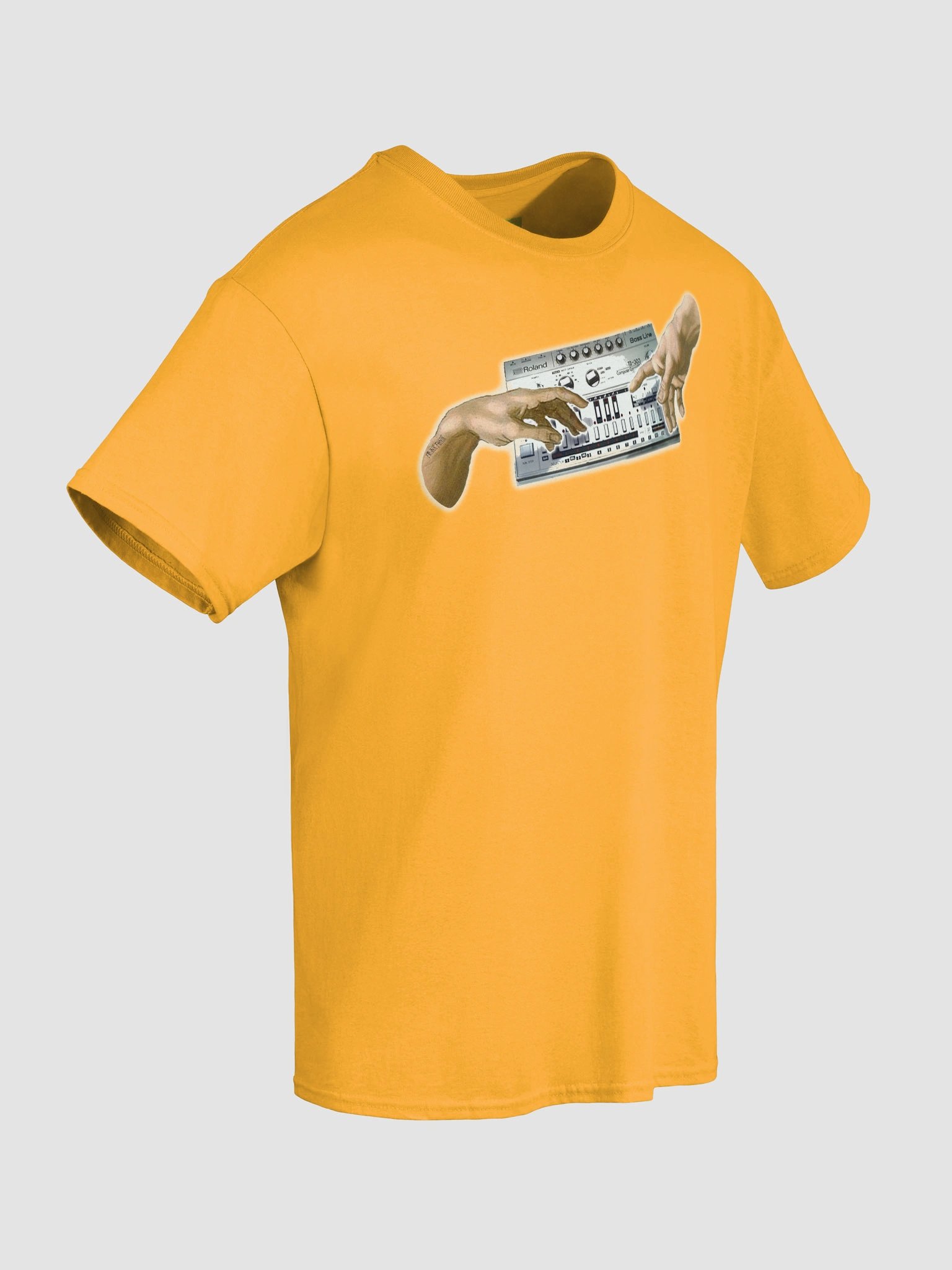 The creation (tb-3-0-3 tribute), classic synth Tribute by Frank Fonik, Techno EDM Unisex t-shirt product image (8)