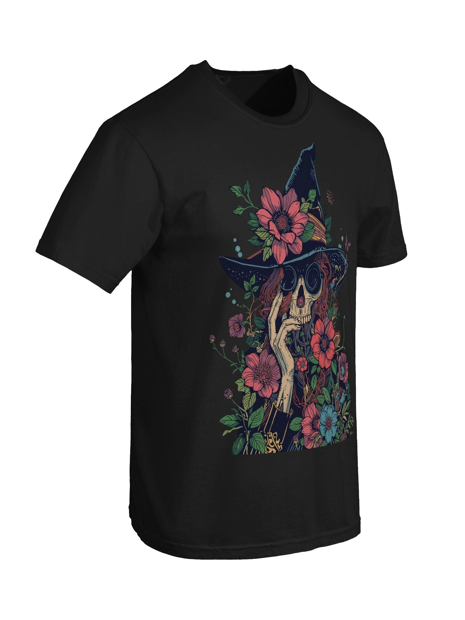 Ornate Floral Witch Skull Heavyweight Tee product image (7)