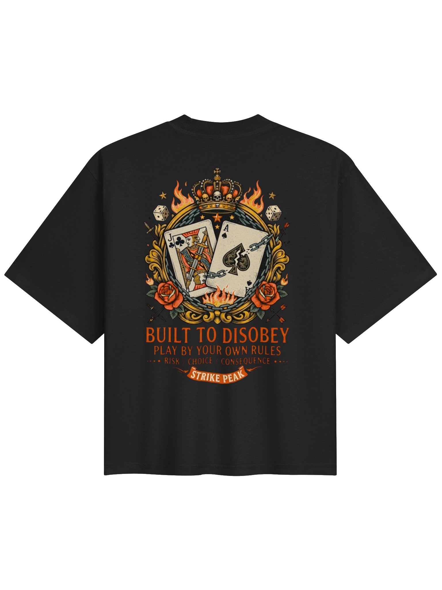 Premium Heavyweight Oversized Graphic T-Shirt - "Built To Disobey" Dual-Sided Statement Streetwear product image (4)