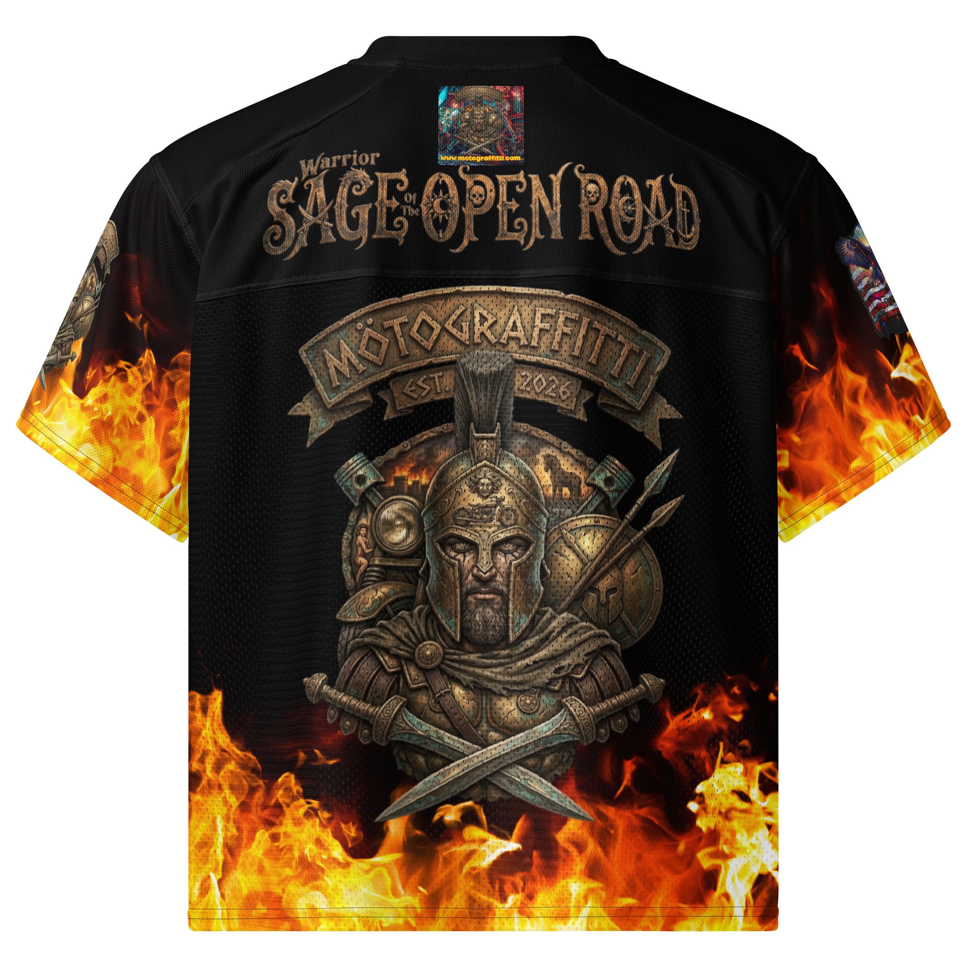 MötoGraffitti Warrior Sage Trojan Warrior Football Jersey product image (2)
