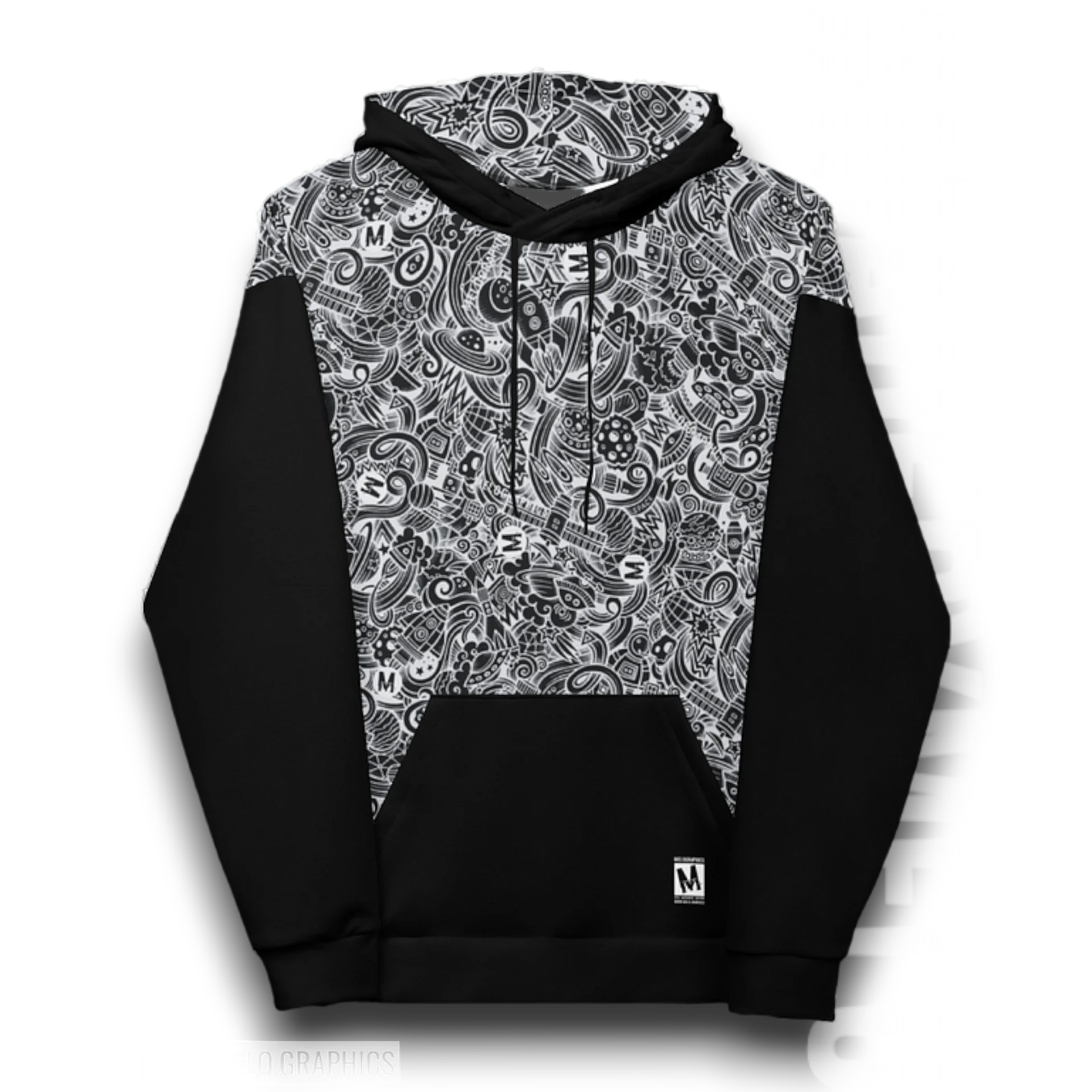 Dark Space Scribble - Ultimate Hoodie | #MadeByMELO product image (7)