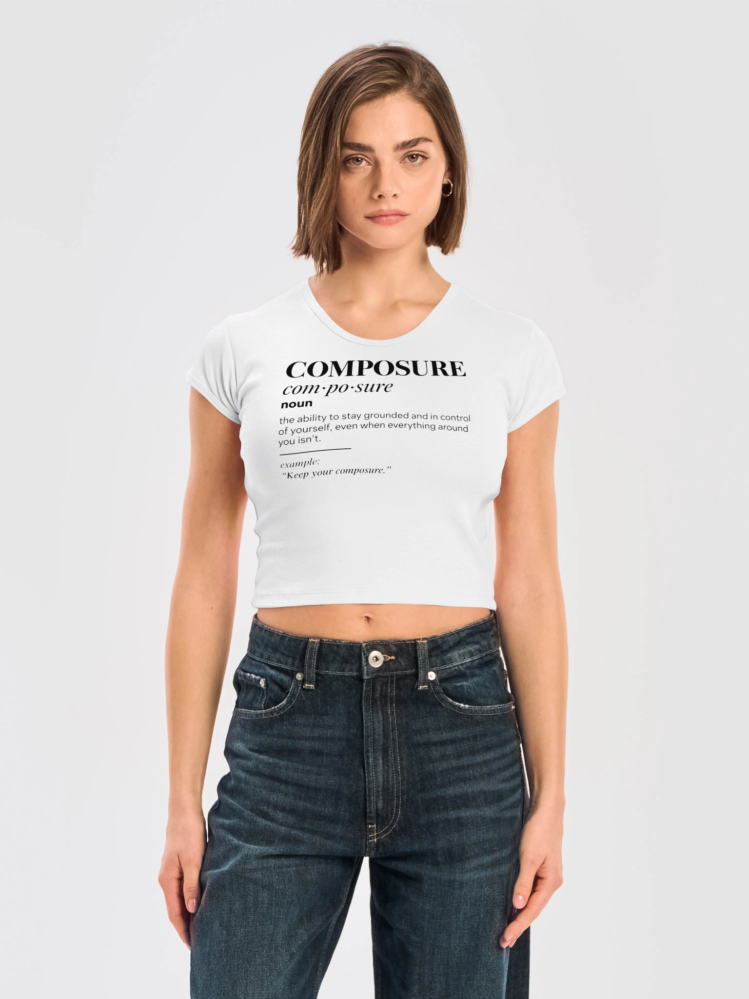 KYC “Composure” Women’s Tee — White product image (3)