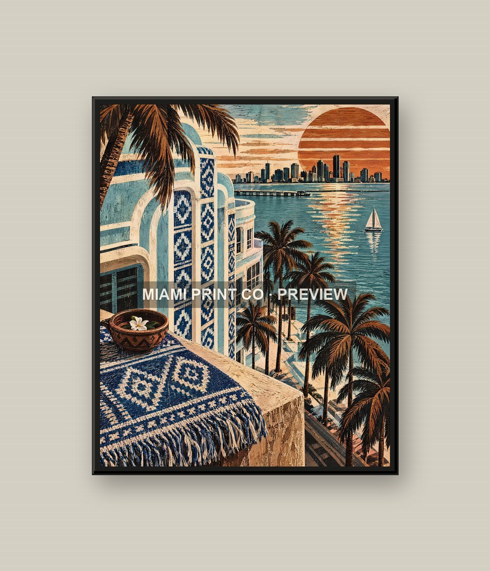 Blue and White | Framed Art Print product image (1)