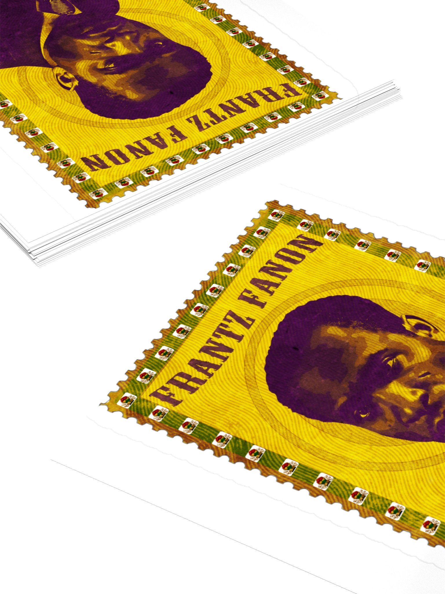 Frantz Fanon Vintage Postage Stamp Sticker | Pan-African Art product image (12)