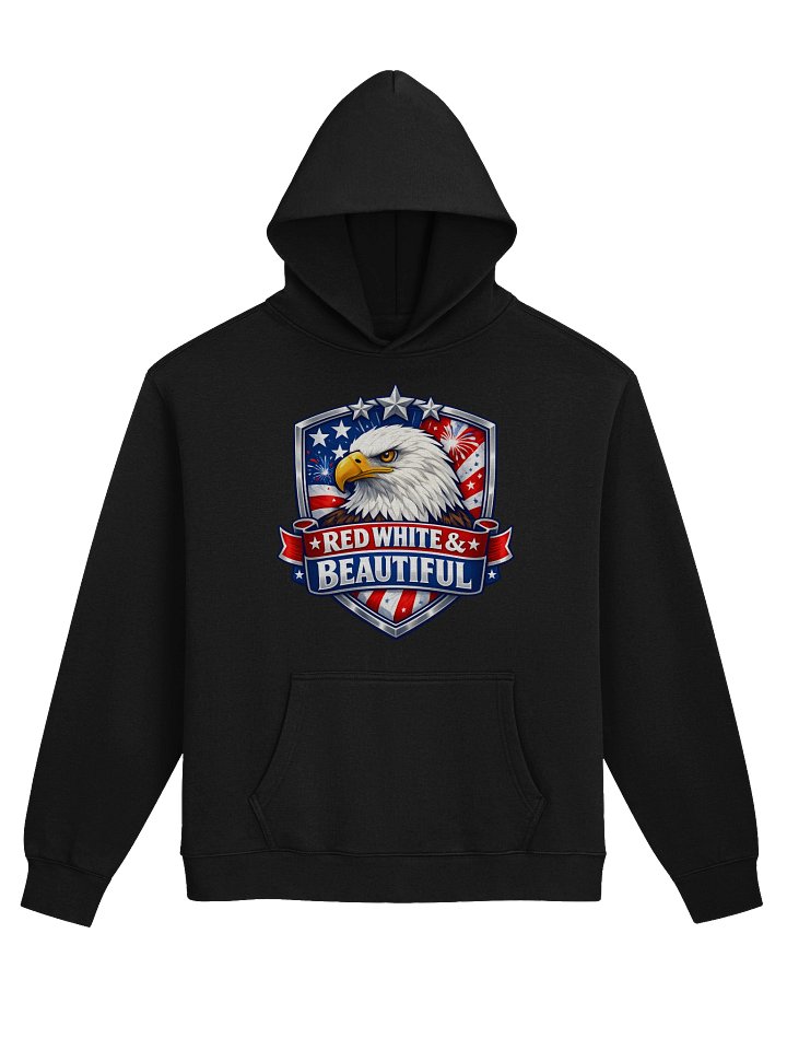 Red, White & Beautiful Eagle Hoodie product image (1)