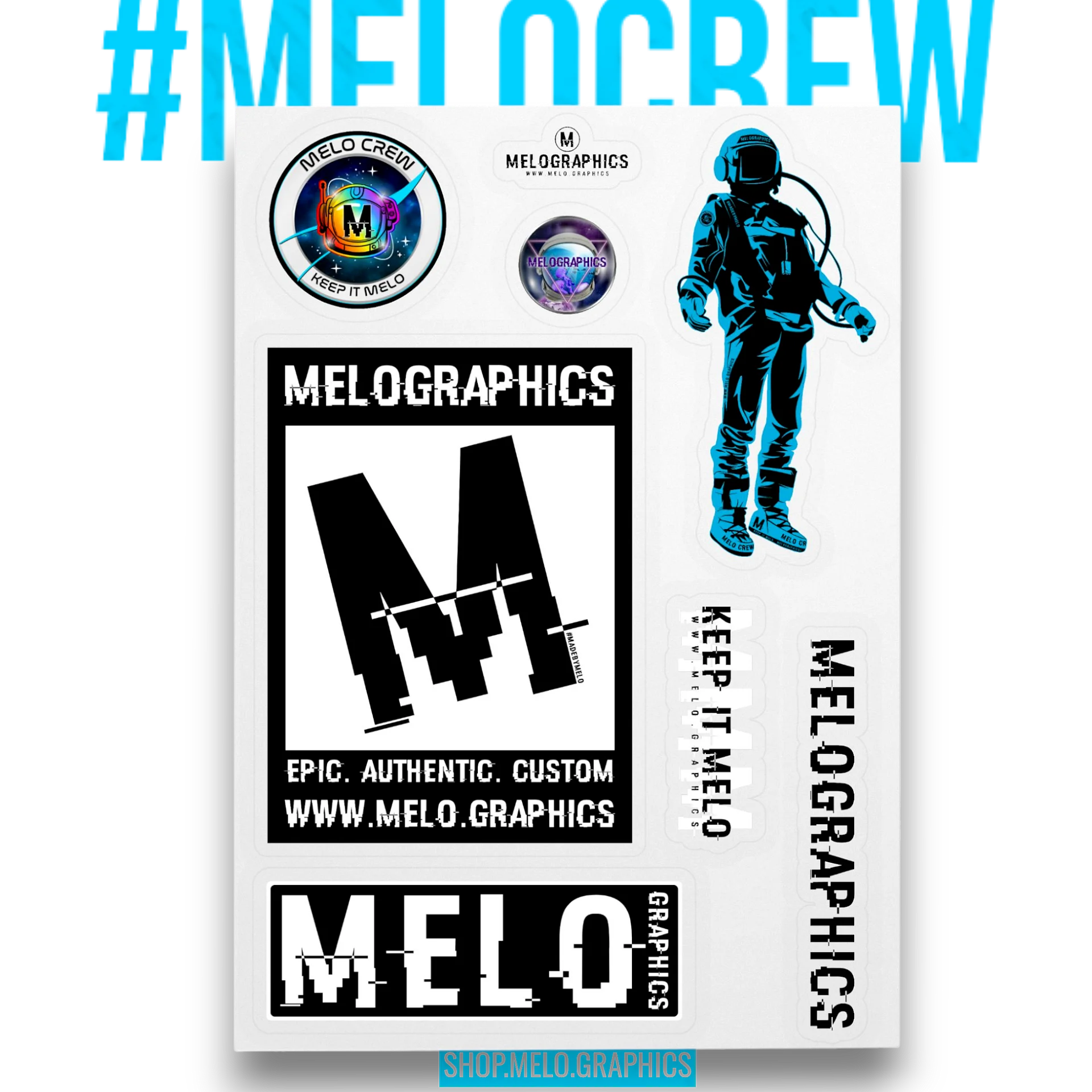 Keep it MELO - Sticker Sheet (8pcs) | #MadeByMELO product image (1)