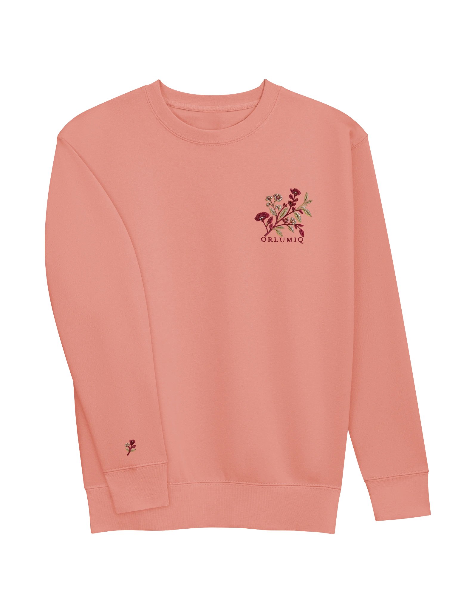 ORLUMIQ Signature Floral Crewneck Sweatshirt – Dusty Rose | Women's Boutique Collection product image (4)
