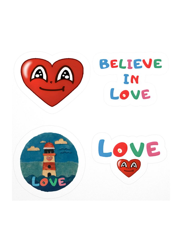 'Love-Heart' Sticker Sheet product image (1)