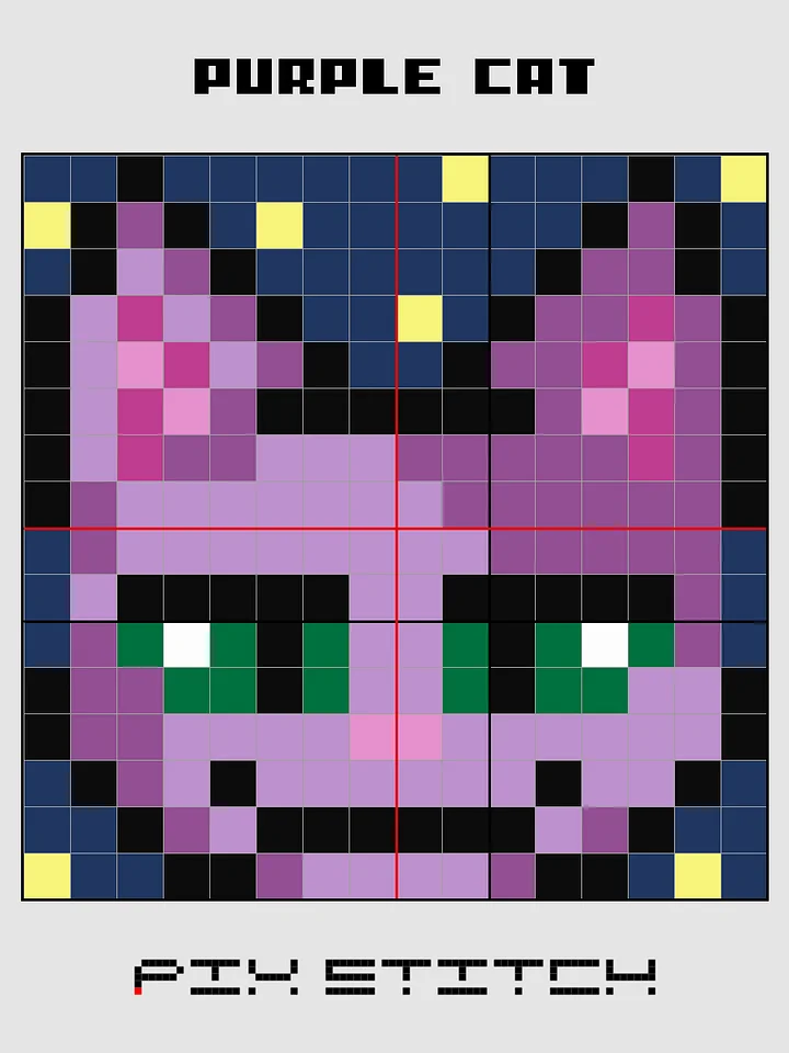 Purple Cat Pixel Art product image (2)