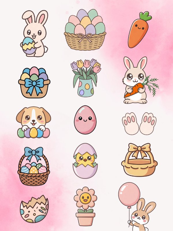MRR/PLR Kawaii Spring Clipart Bundle product image (4)