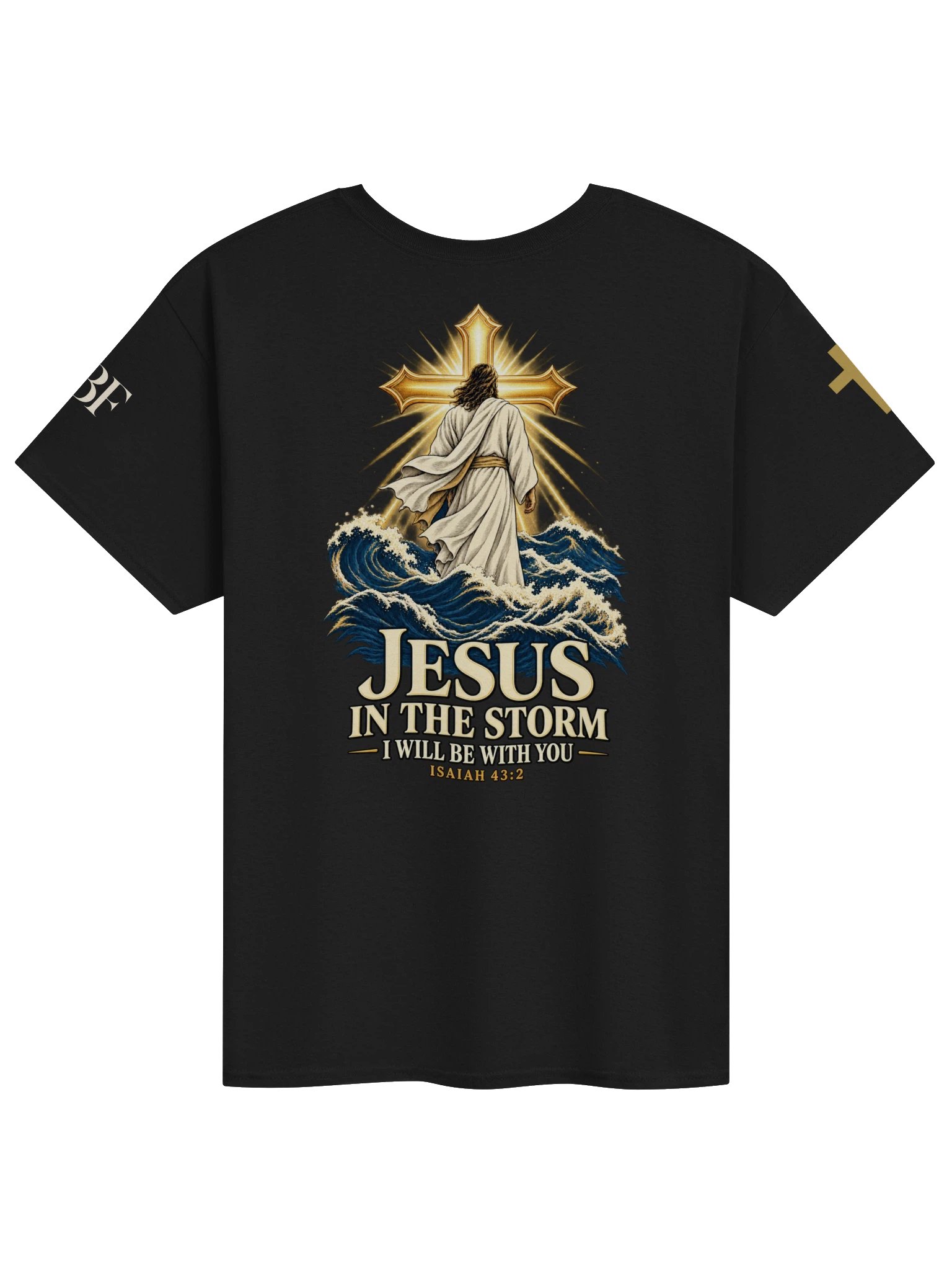 Jesus in the Storm T-Shirt — Isaiah 43:2 product image (2)